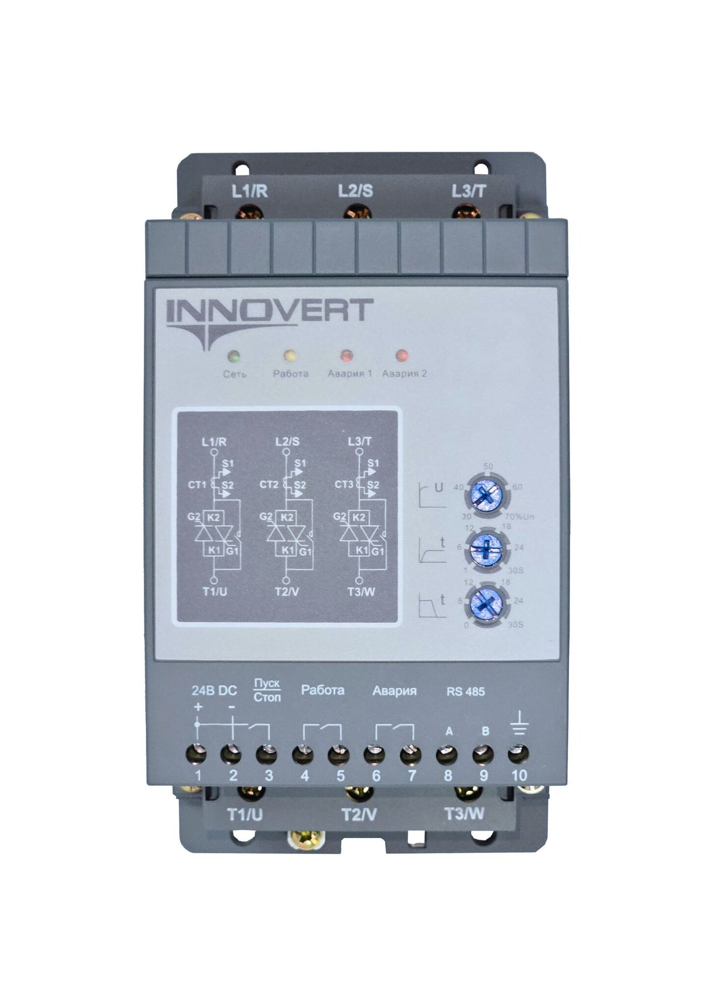 Устройство плавнго пуска INNOVERT SSD402A43E, 4кВт, 380В, 7.5А